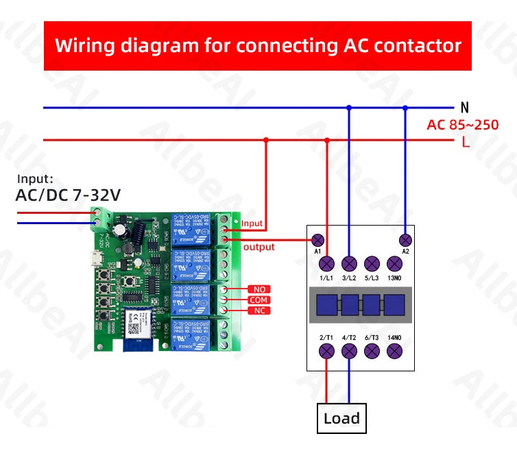 4CH Wifi Smart Home Motor Controller,DC 12V 24V 32V 220V RF433 Remote,4 Channel Relay Switch for Alice Alexa,Tuya Smart Life