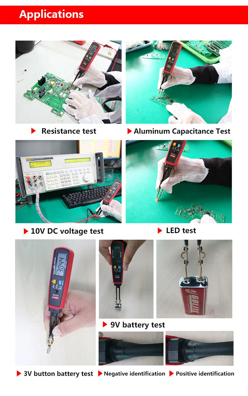 UNI-T UT116A UT116C Digital Tweezers SMD Tester LED Diode Electronic Component Tester Resistance Capacitor Electrical Multimeter