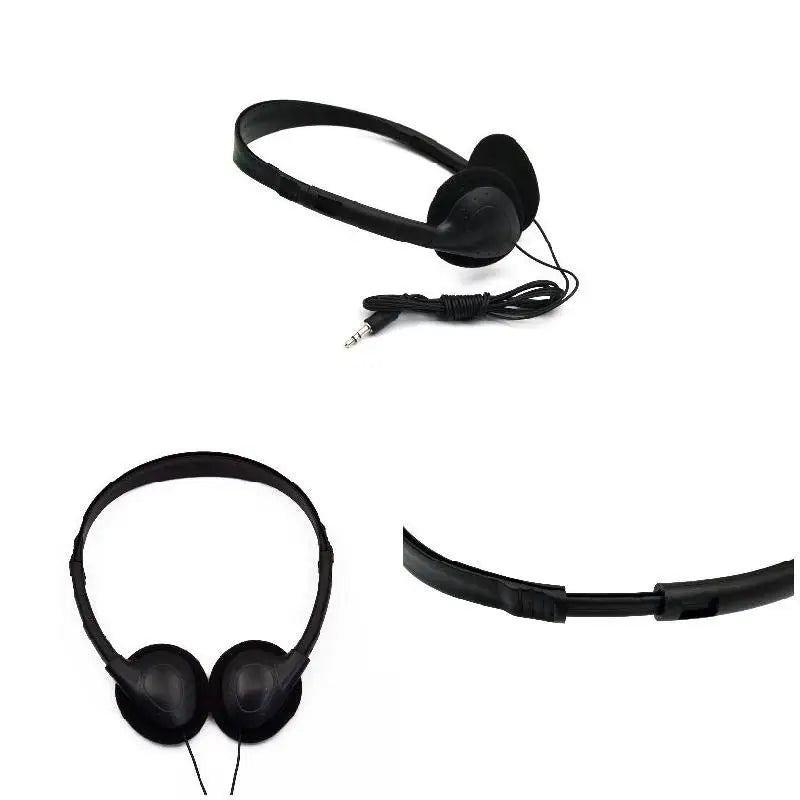 Wired Head-Mounted Headphones with 3.5 mm Plug, No Microphone
