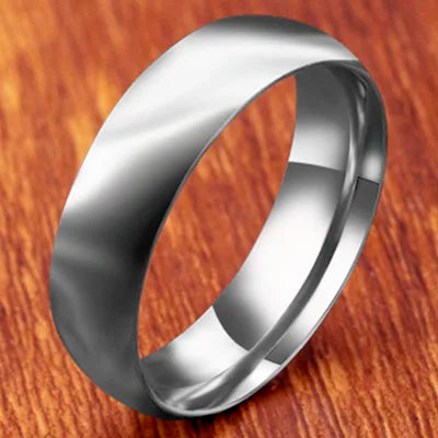 Men's Titanium Steel Ring – Classic Black Wedding Band