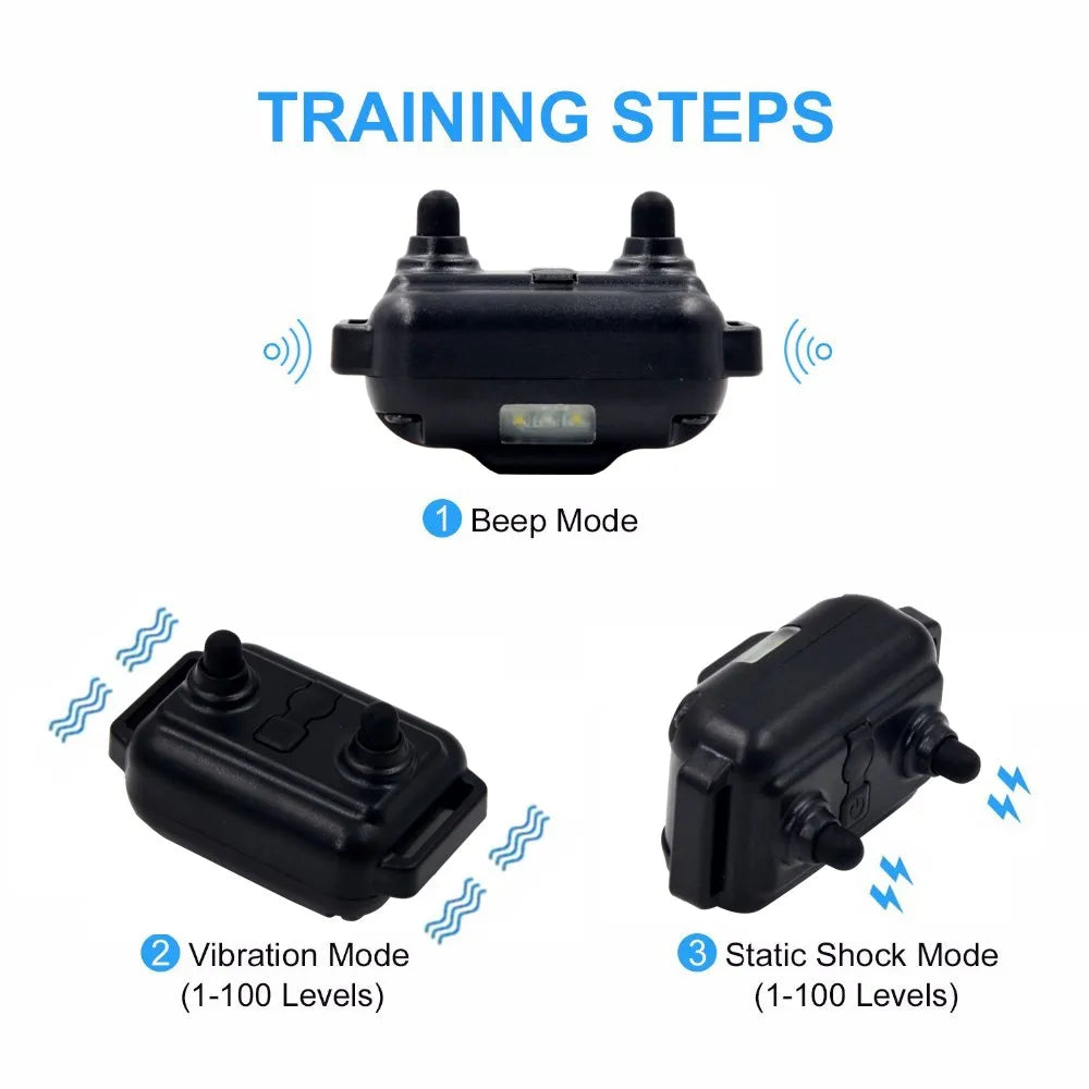 Rechargeable Remote Dog Training Collar for Up to 3 Dogs
