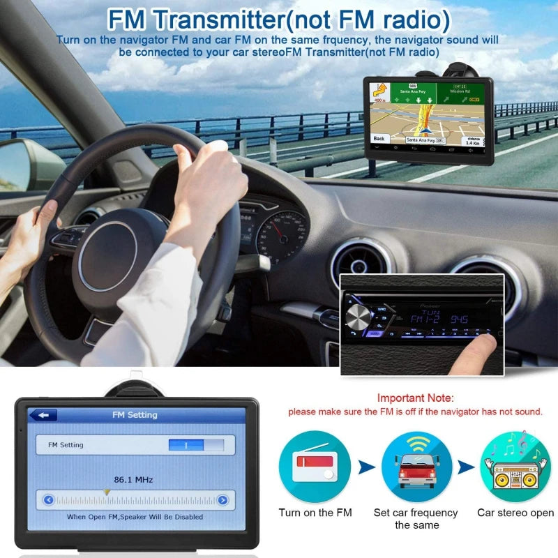 Navigație GPS pentru mașină/cutie 7.0" ecran tactil FM+8GB hartă în Europa, Australia, America, Inclusă gratuit