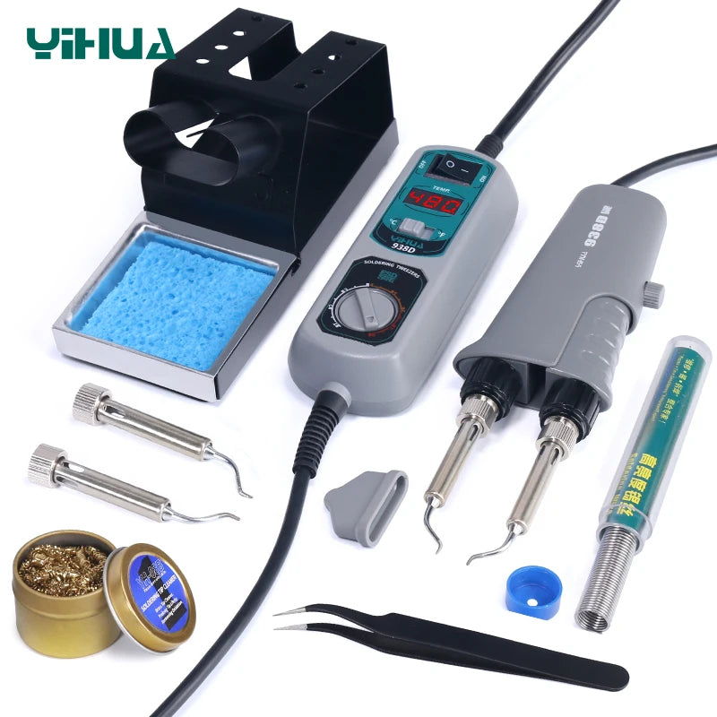 938D Heated Tweezer Soldering Station - Plug Options