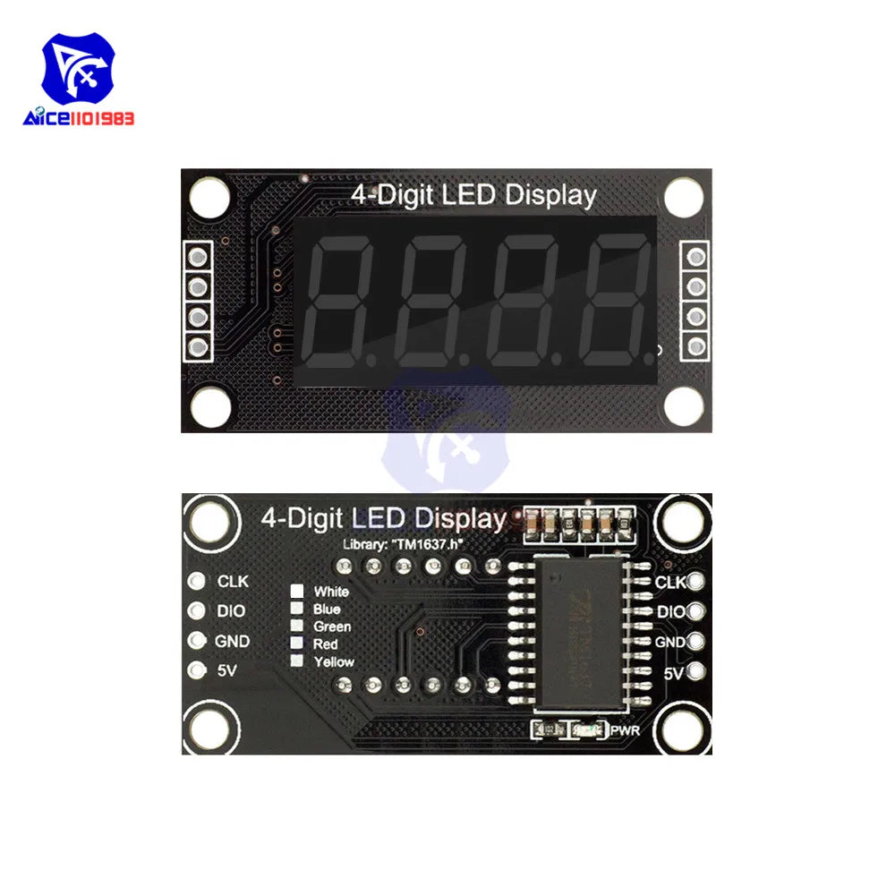وحدة شاشة LED رباعية الخانات وذات 7 مقاطع TM1637