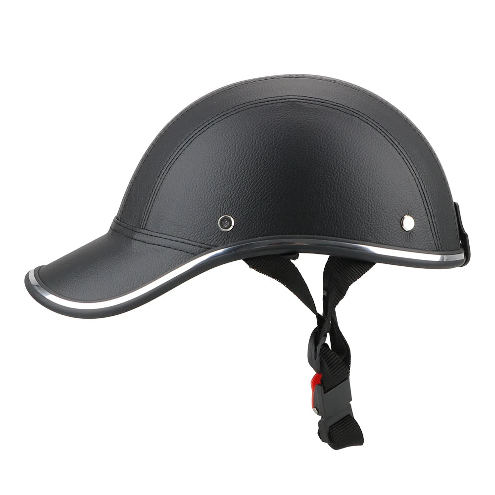 LEEPEE For Cafe Racer Chopper Scooter Safety Hard Hat Half Face Vintage Summer Cap Motorcycle Half Helmet Baseball Cap Style
