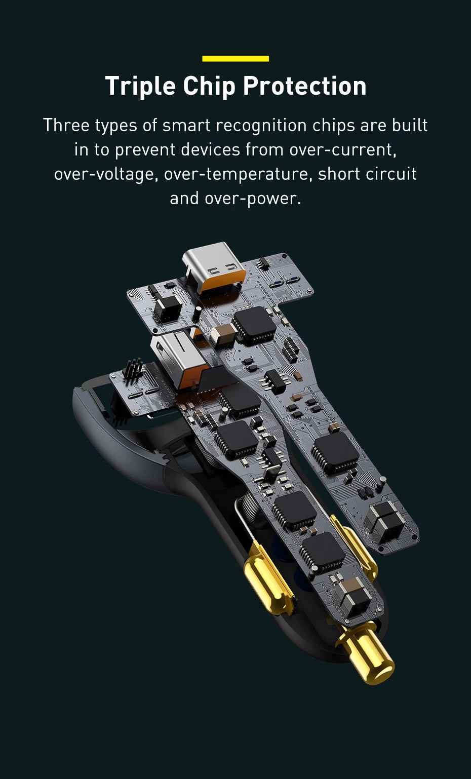 160W Rýchla autonabíjačka QC5 PD3.0 USB-C s dvoma portami pre telefóny a notebooky