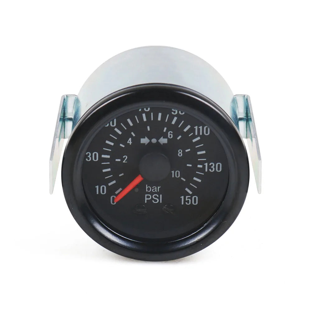 Barometro meccanico da 2" 52mm, pressione dell'aria 0-10 Bar/0-150PSI, manometro da 12V con luce gialla per auto e sensore NPT1/8