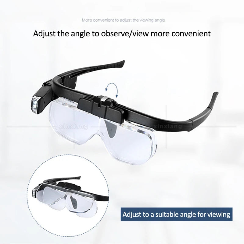 Rechargeable Head Magnifier with Three Lenses