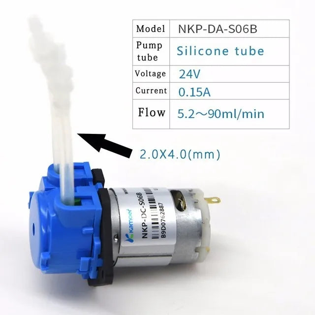 Kamoer DC 12V 24V Dosing Pump Peristaltic Pumps Dosing Head With Connector Arduino Aquarium Lab Analytic Diy Liquids Motor Tool