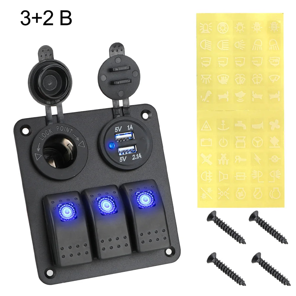 12/24 V Vehicle Switch Panel - Layout Options