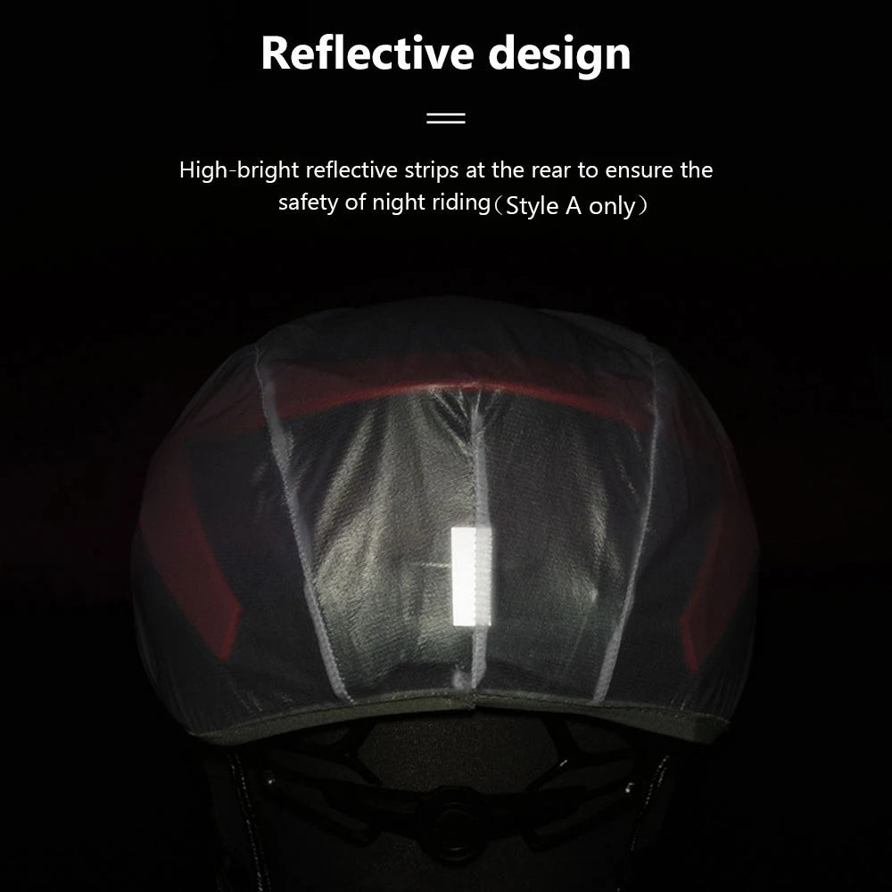 Capacete de bicicleta proteção contra chuva e vento