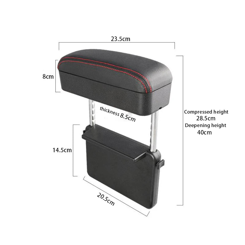BLALION Armrest Support Elbow Rest Pad Armrest Extender With Console Storage Organizer Adjustable Height Arm Rest Box Accessory
