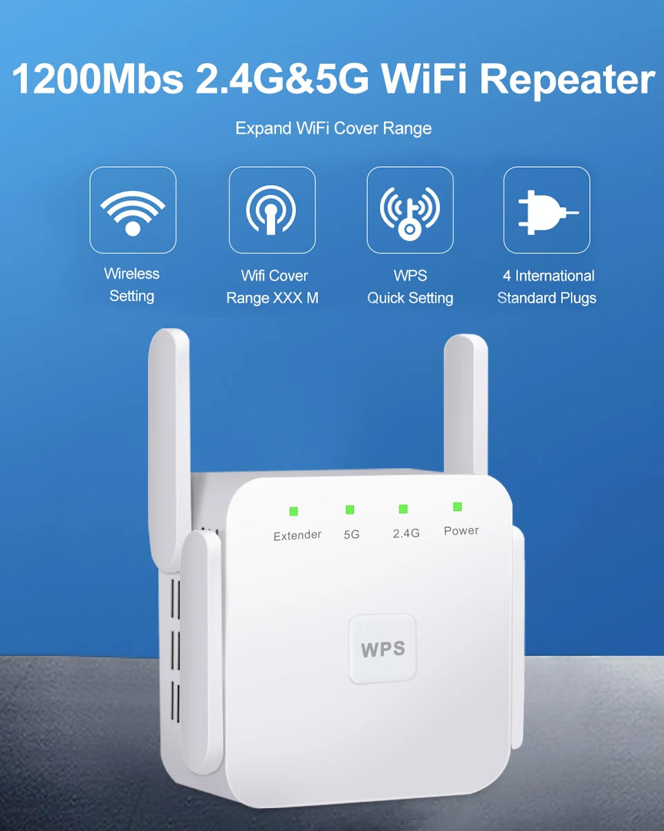 Dual-Band Plug-In Wi-Fi Range Extender