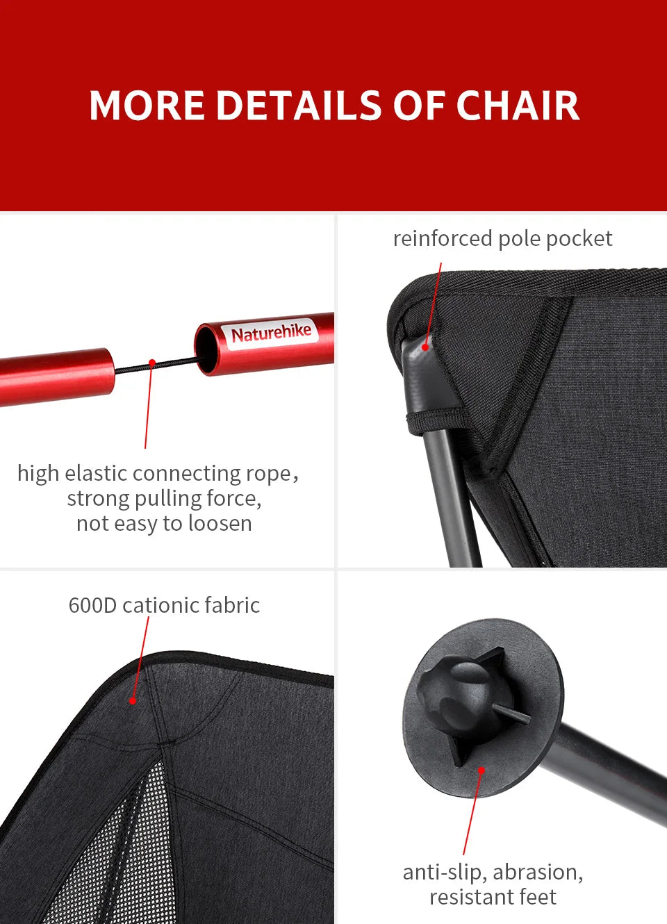 Naturehike Ultralight Folding Camping Chair for Outdoor Use