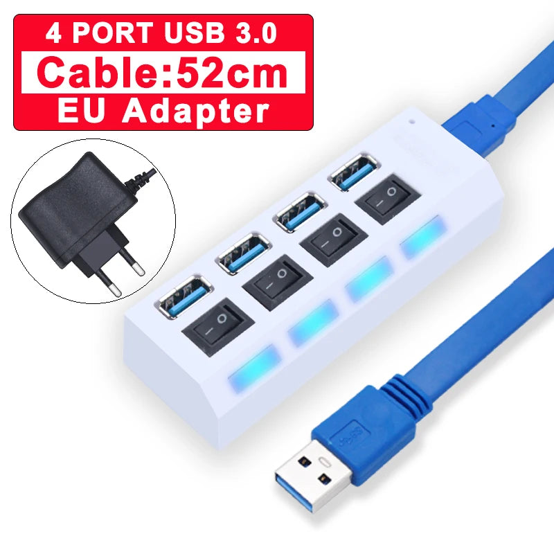 Switched USB Hub - 4 or 7 Ports