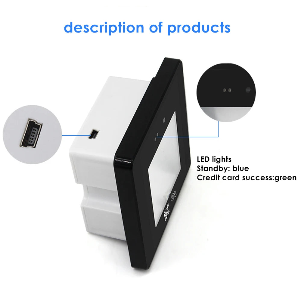 Lecteur de contrôle d'accès QR et RFID