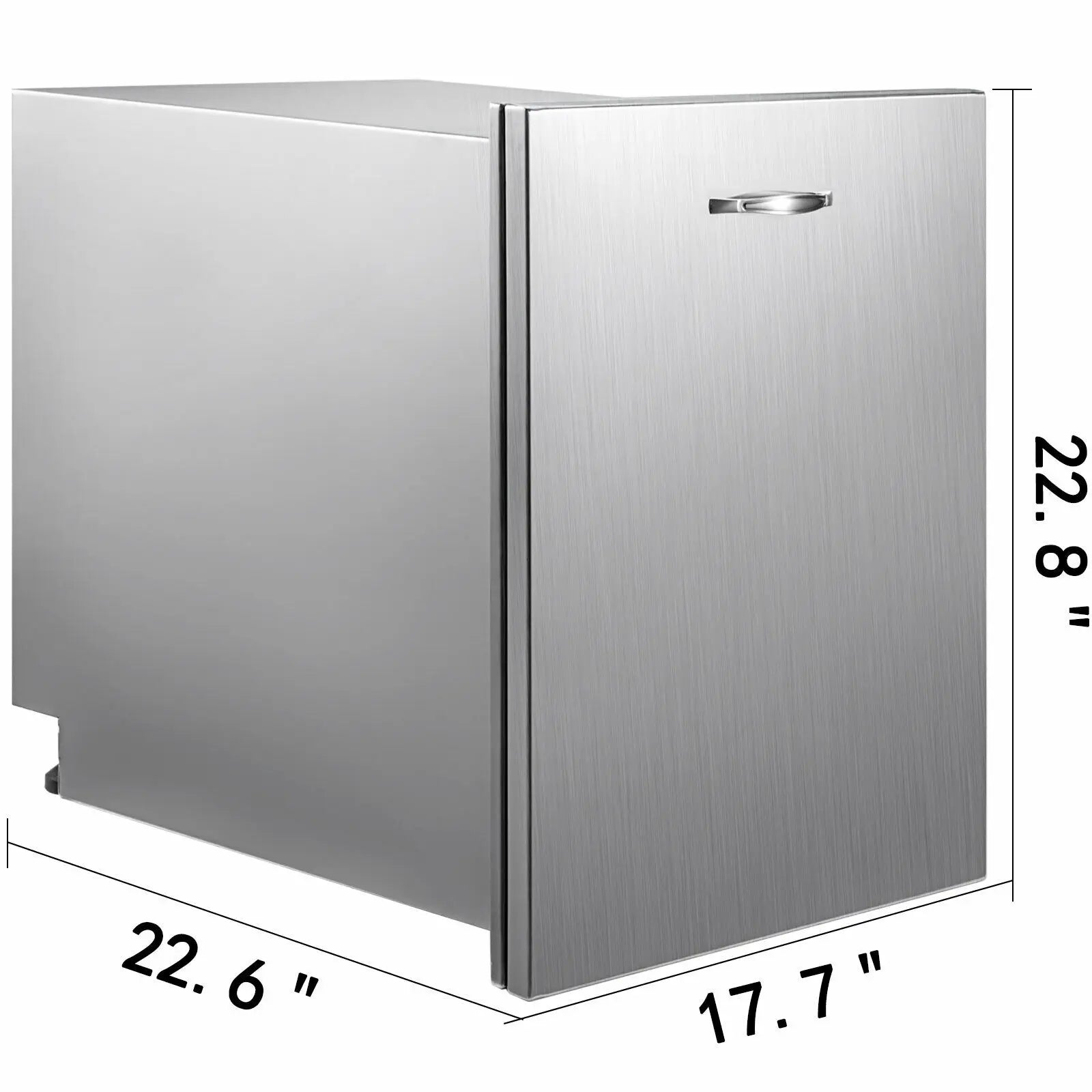 Cajón Extraíble de Acero Inoxidable para Basura en Cocina Exterior