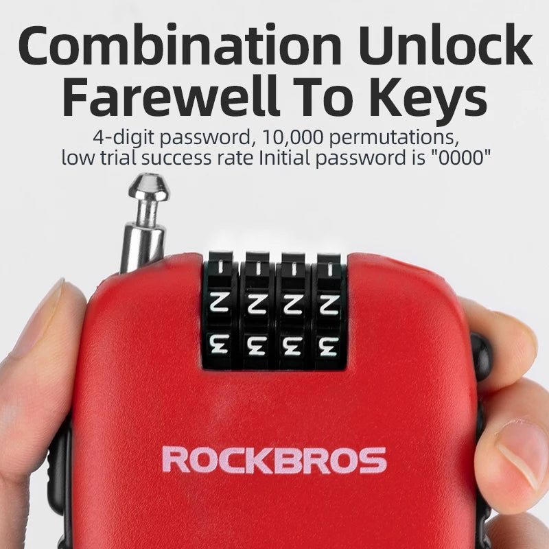 Steel Cable Password Lock for Bike and Helmet