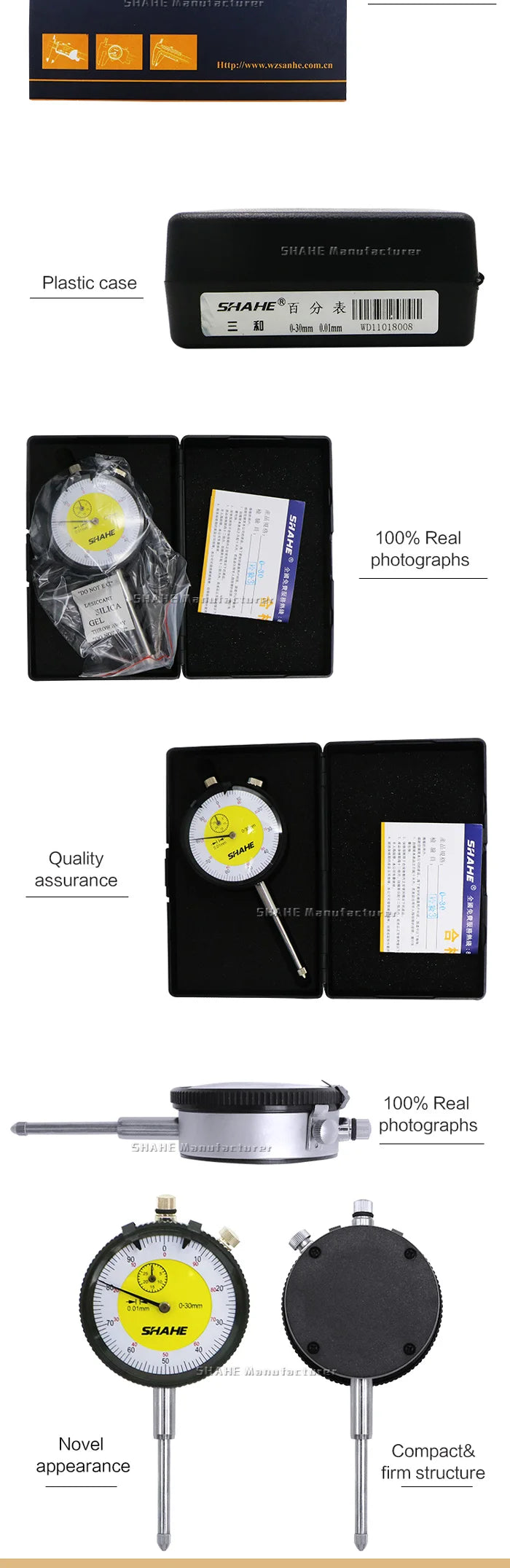 Indicador analógico de 0-30 mm