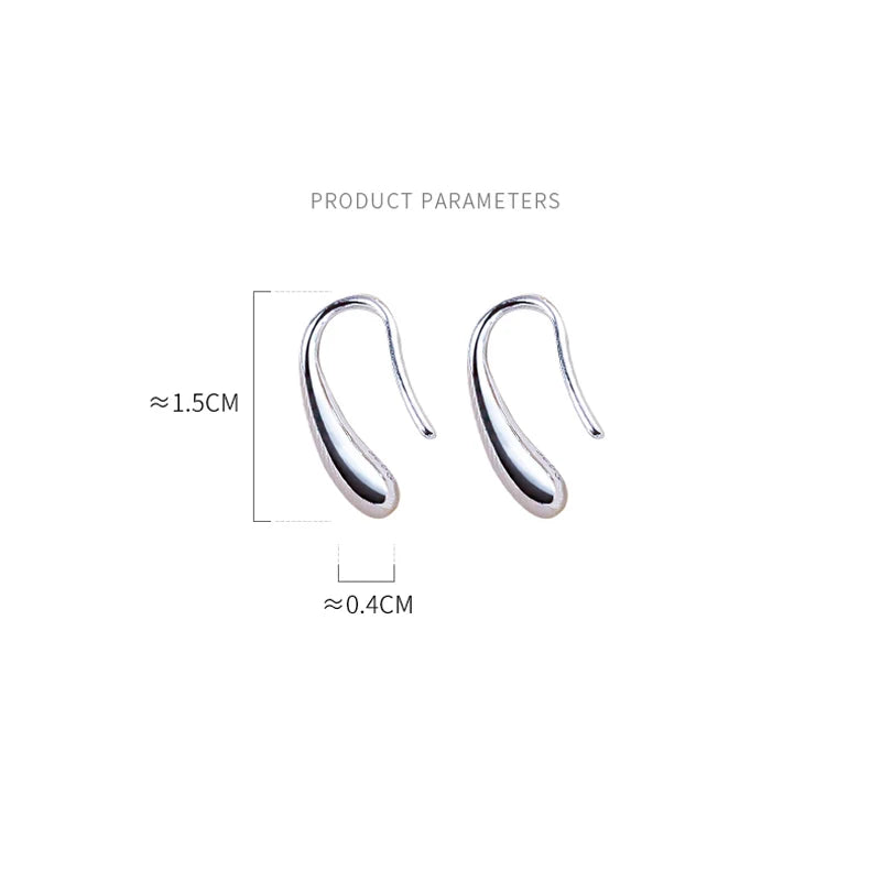 925 Sterling Silver Water Drop Earrings for Women