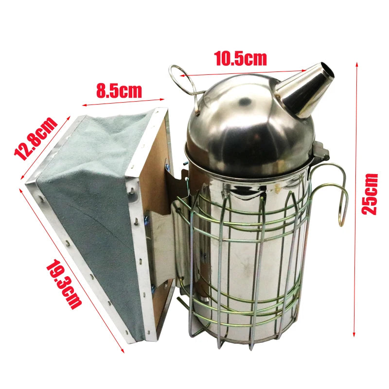 Stainless-Steel Bee Smoker with Bellows and Hanging Hook