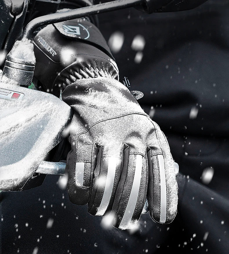 Gants de Ski ROCKBROS Gants Snowboard Moto Neige Hiver Coupe-Vent Étanches Unisexes