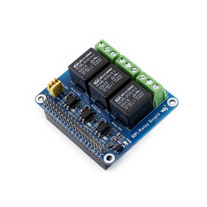 3-kanavainen relekortti Raspberry Pi 4B-, 3B+- ja 3B-malleille
