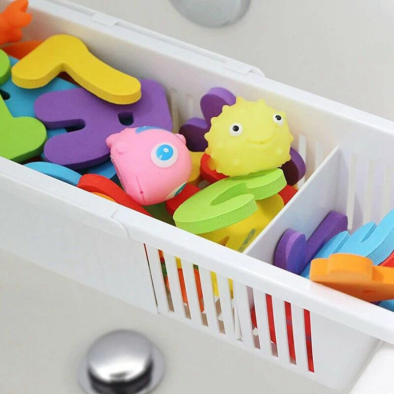 Extendable Bathtub Caddy Tray in PE Plastic, 57 to 86 cm