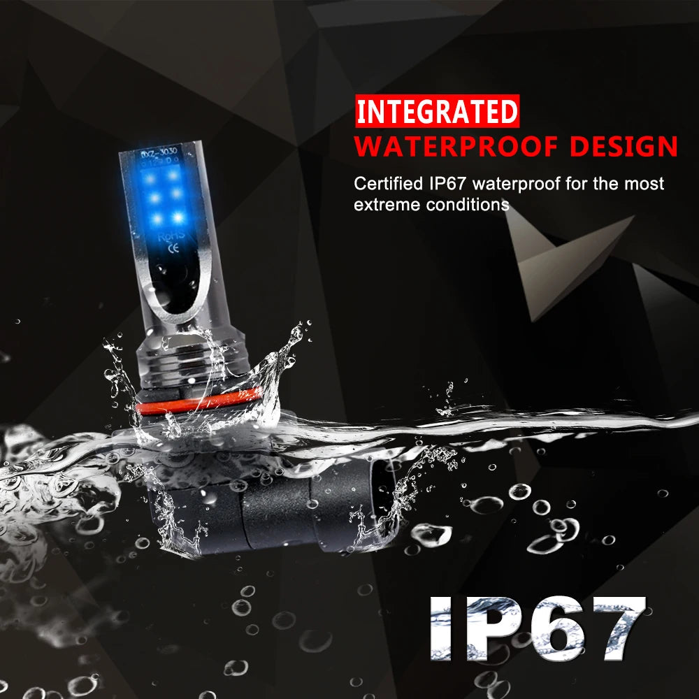 2Pcs H8 H11 LED Bulb H16 JP 9005 HB3 9006 HB4 Led Lamp Super Bright Car Fog Lights Day Driving Running Light 12V 24V 6000K White