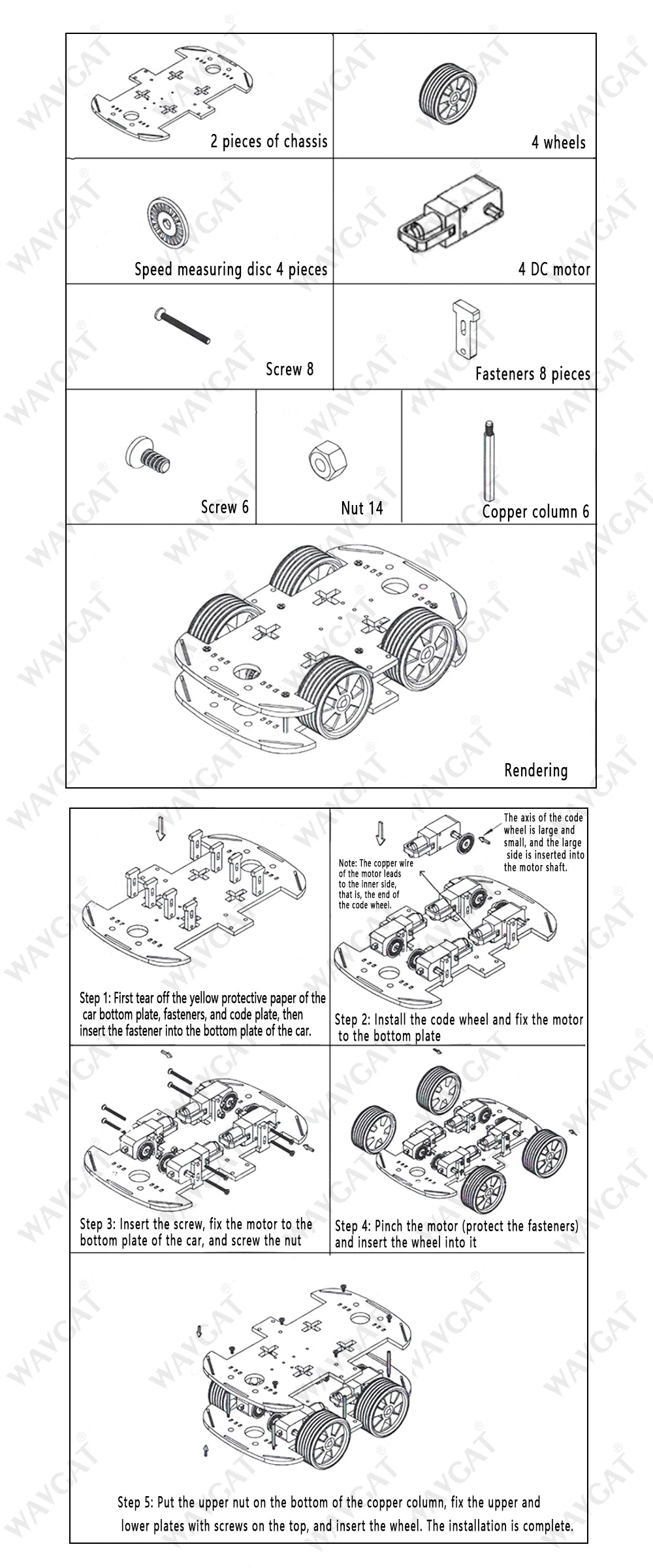 4WD Robot Car Chassis Kit