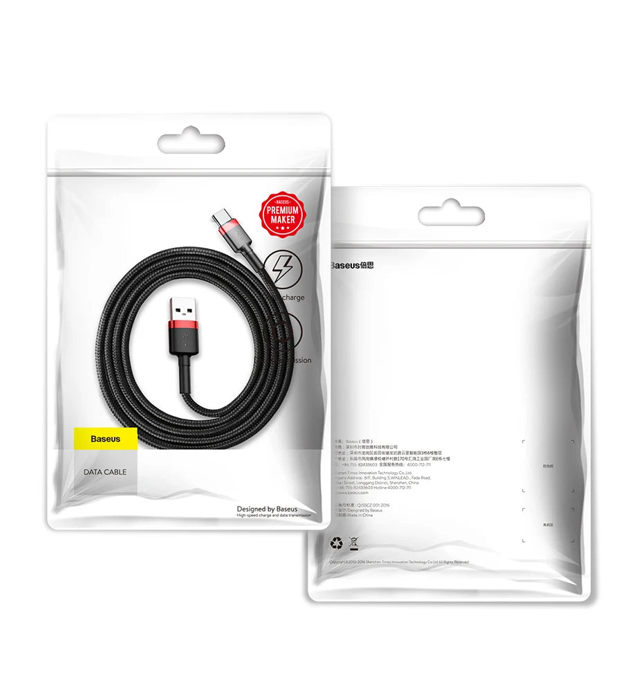Baseus USB‑C Hızlı Şarj Kablosu Type‑C Cihazlar İçin