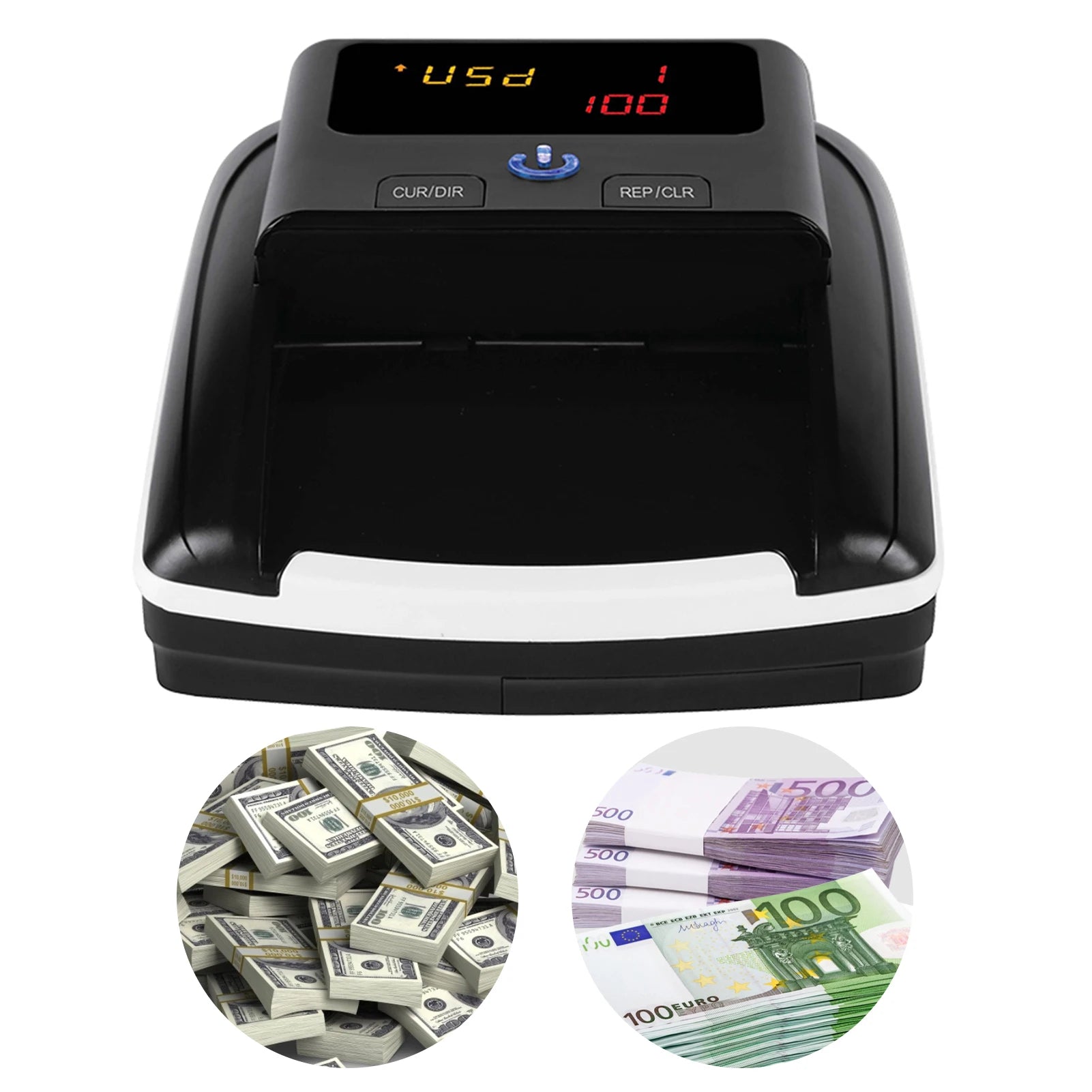 Portable Mini Money Counter and Counterfeit Bill Detector