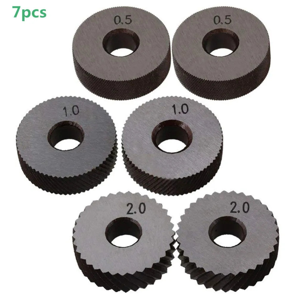 Seven-Piece Dual-Wheel Knurling Tool Set