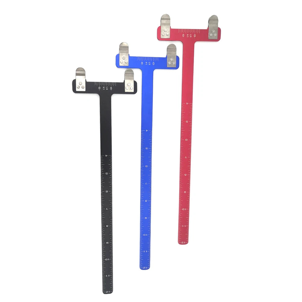 Aluminium boogschutters T-vlak (T-schaaf) — Meterische & inch-schalen