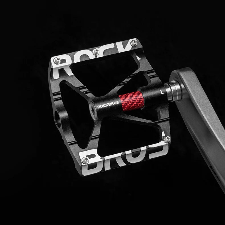 Aluminum Alloy Bike Pedals with Non-Slip Grip & Reflective Safety