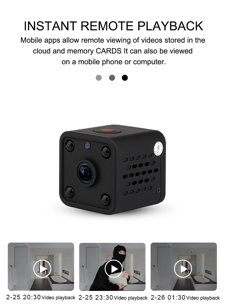 Cameră Mini X6S 1080P WiFi Recorder cu Viziune Nocturnă