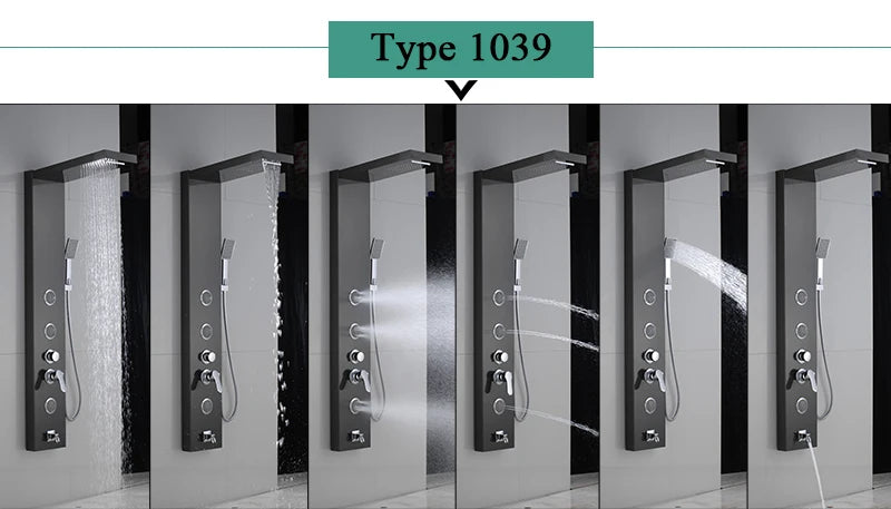 LED Shower Panel Massage Jet Shower System