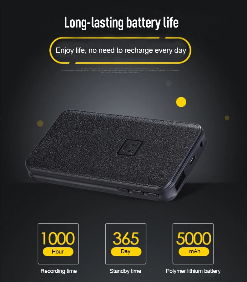 Digitalni diktafon 8-64GB s aktivacijom zvukom, skriveni, za snimanje na daljinu do 60 m, s magnetom, power bankom, MP3 i U-diskom