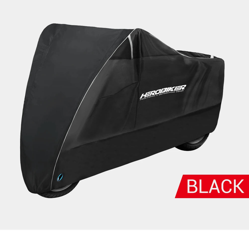 Motorcycle Cover Waterproof Moto Rain Cover Dustproof UV Protective Outdoor Indoor Motocross Scooter Motorbike Cover All Season