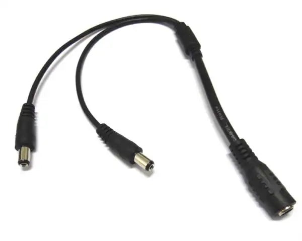 DC 1 Female to 2 Male Power Splitter Cable 5.5 x 2.1 mm 40 cm