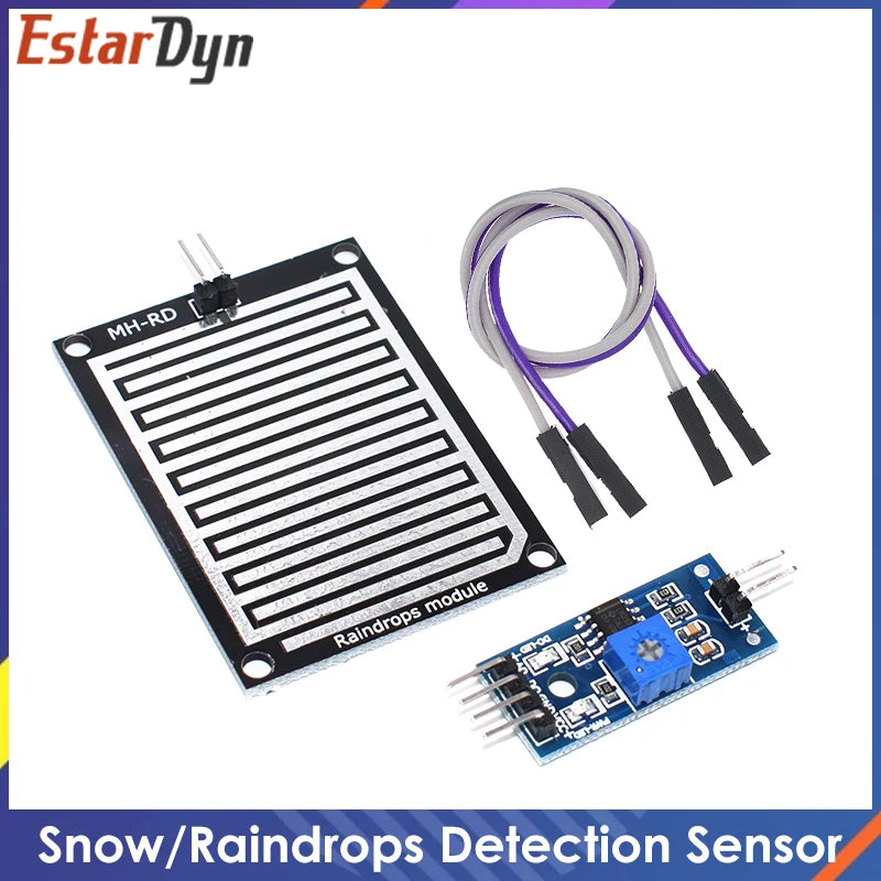 Rain Detection Sensor Plate and Control Module, 3.3–5 V