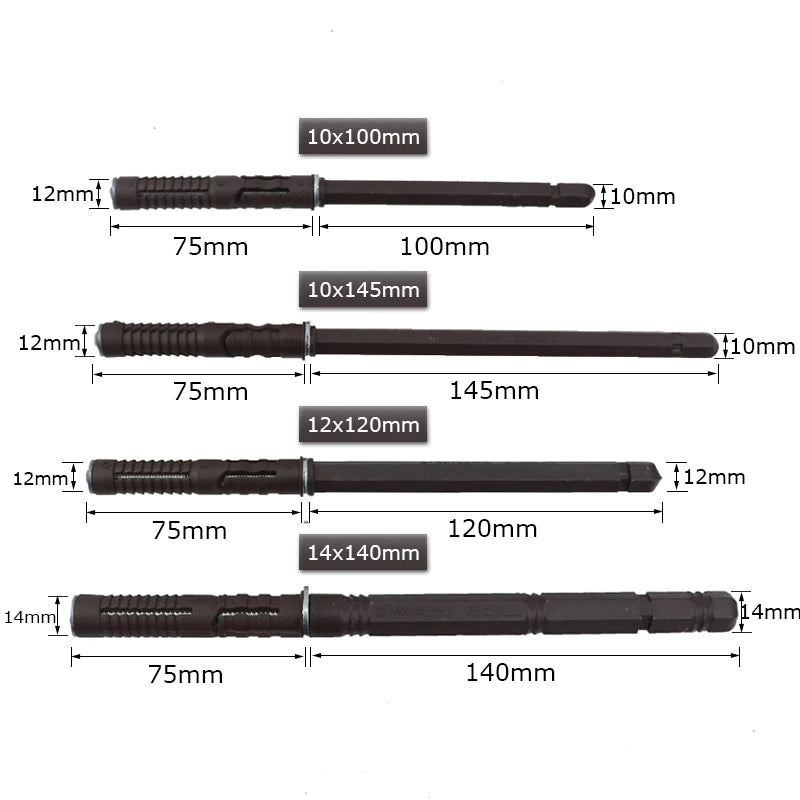 Concealed Floating-Shelf Support Rods, Size/Pack Options