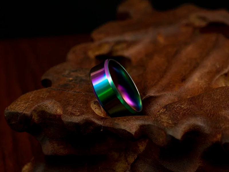 Men's Titanium Steel Ring – Classic Black Wedding Band