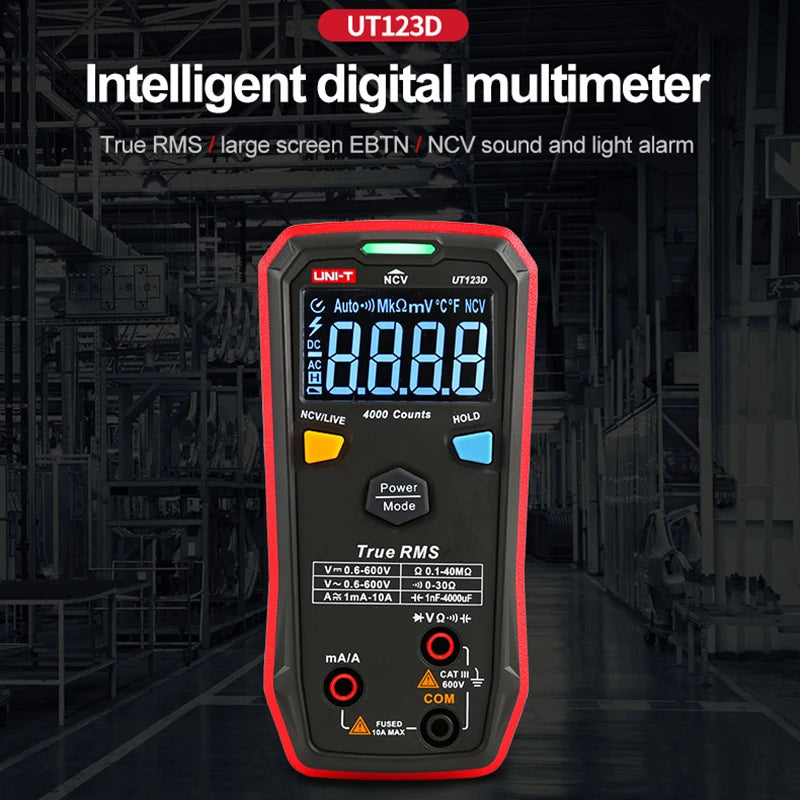 Multímetro digital True RMS UNI-T UT123D, CAT III 600 V