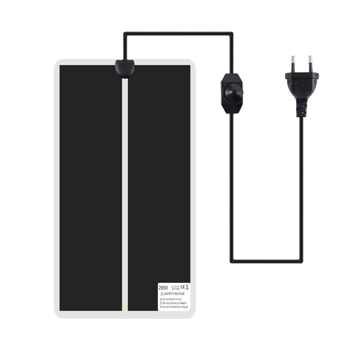 Reptile Heat Mat with Temperature Controller, 5 to 45W, EU Plug