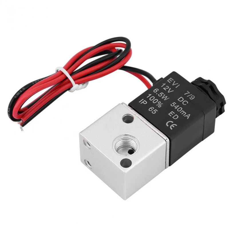 Elettrovalvola a 3 vie normalmente chiusa, 12 V o 24 V