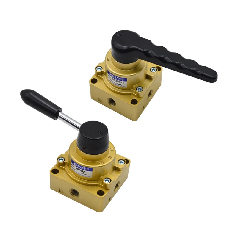 HV-Series Three-Position Four-Way Manual Air Valve