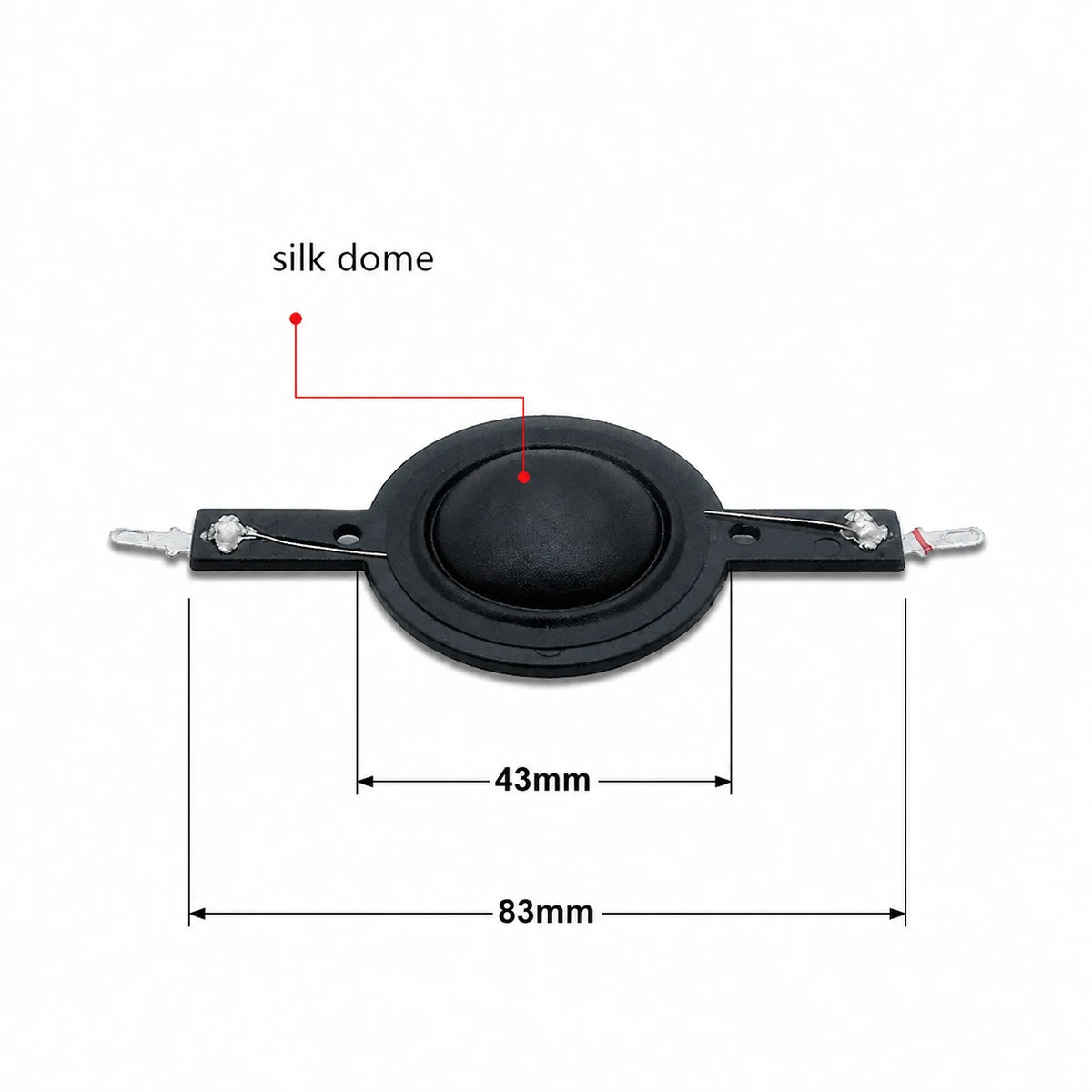 Unidade de reparação de diafragma de tweeter de seda, 25.4 mm, 8 Ohm