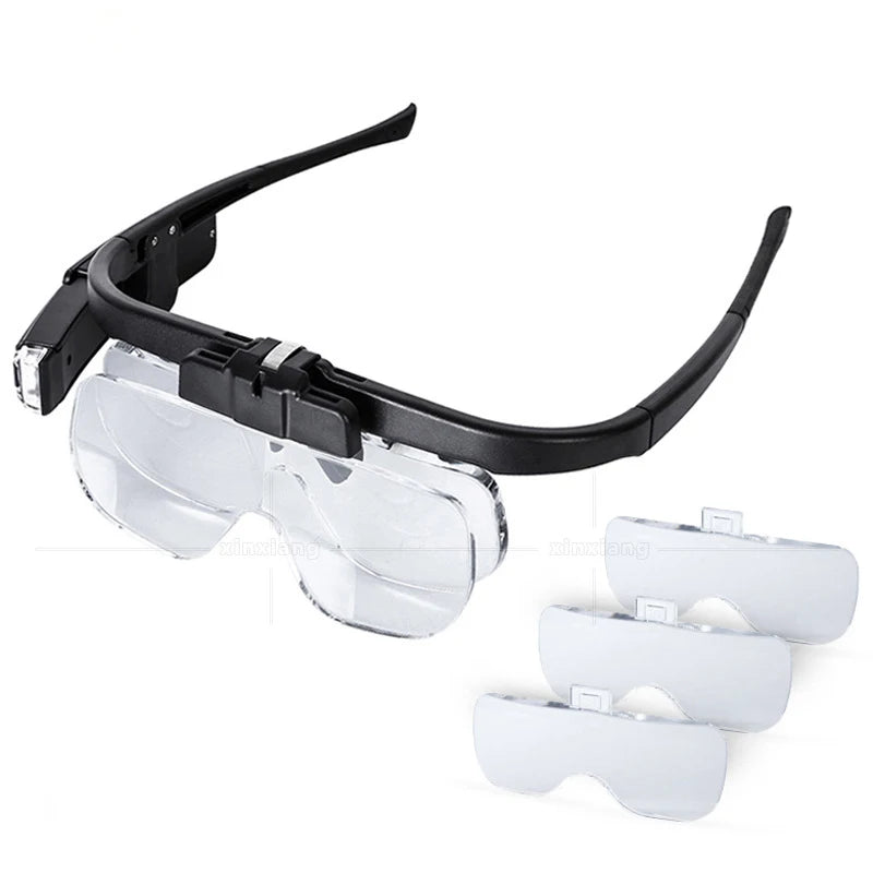 Rechargeable Head Magnifier with Three Lenses