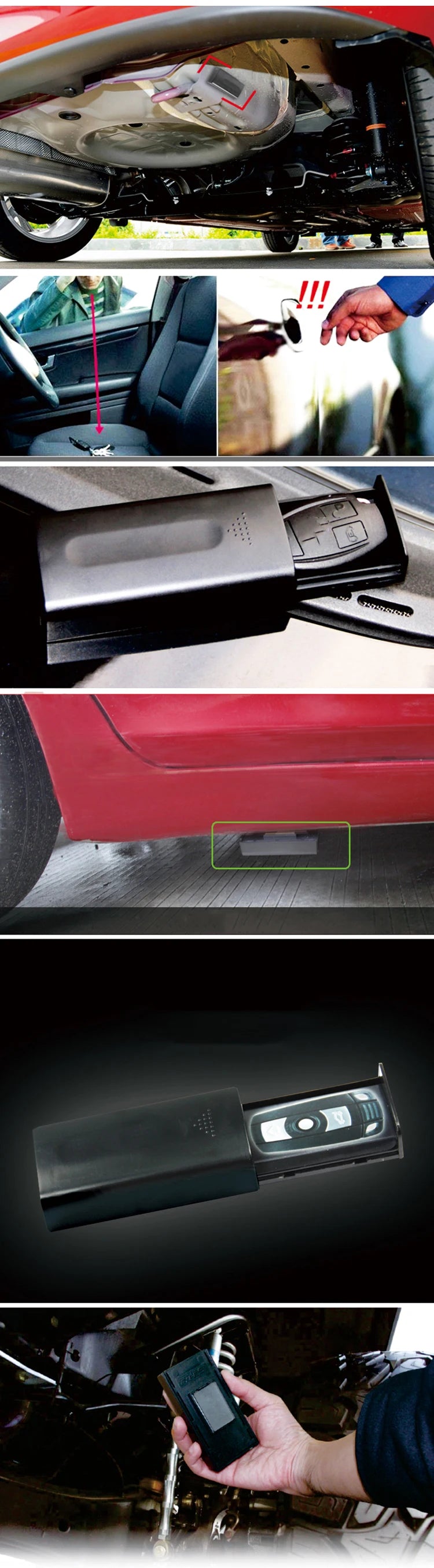 Magnetická bezpečnostná schránka na kľúče Skrytý držiak náhradného kľúča na auto a domáce použitie